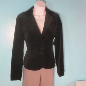 Vintage Laundry by Shelli Segal Womens  Black Velvet Blazer Size 4